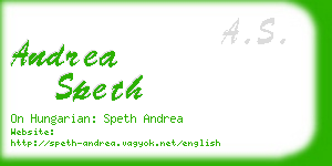 andrea speth business card